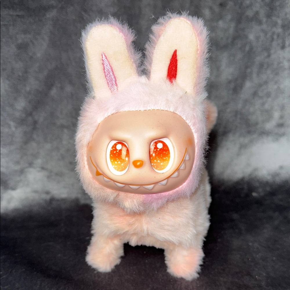 Pink/Orange Labubu BIE Musical Dog Toy